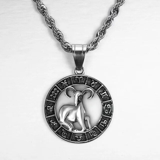 Old Money Zodiac Sign Necklace - Silver